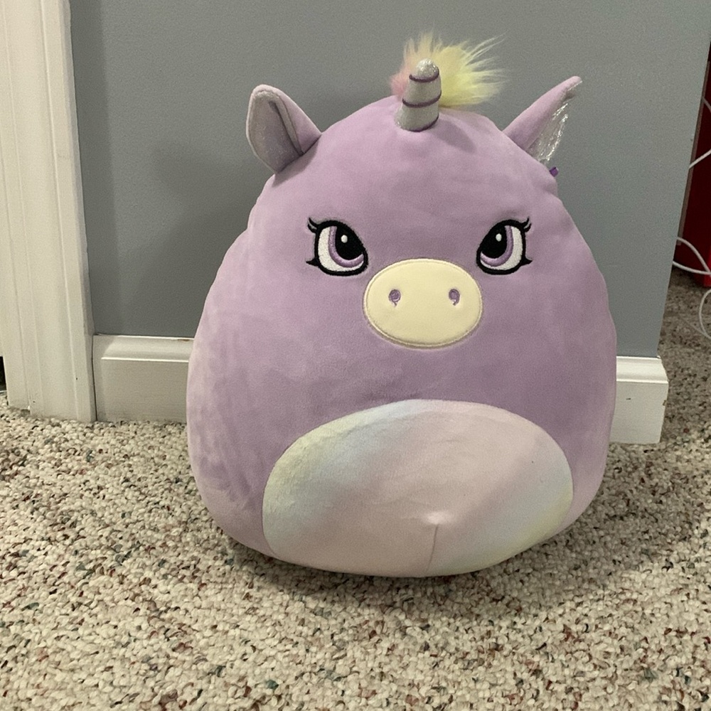 super soft and cute unicorn squishmellow plush.